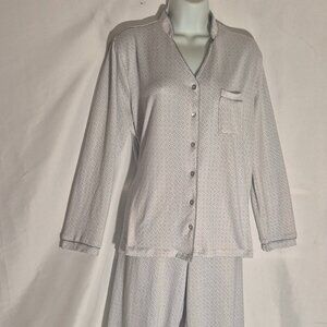 White Orchid Pajama set, grey/white in size Large